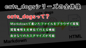 「cats_dogsシリーズの全体像」のイメージ